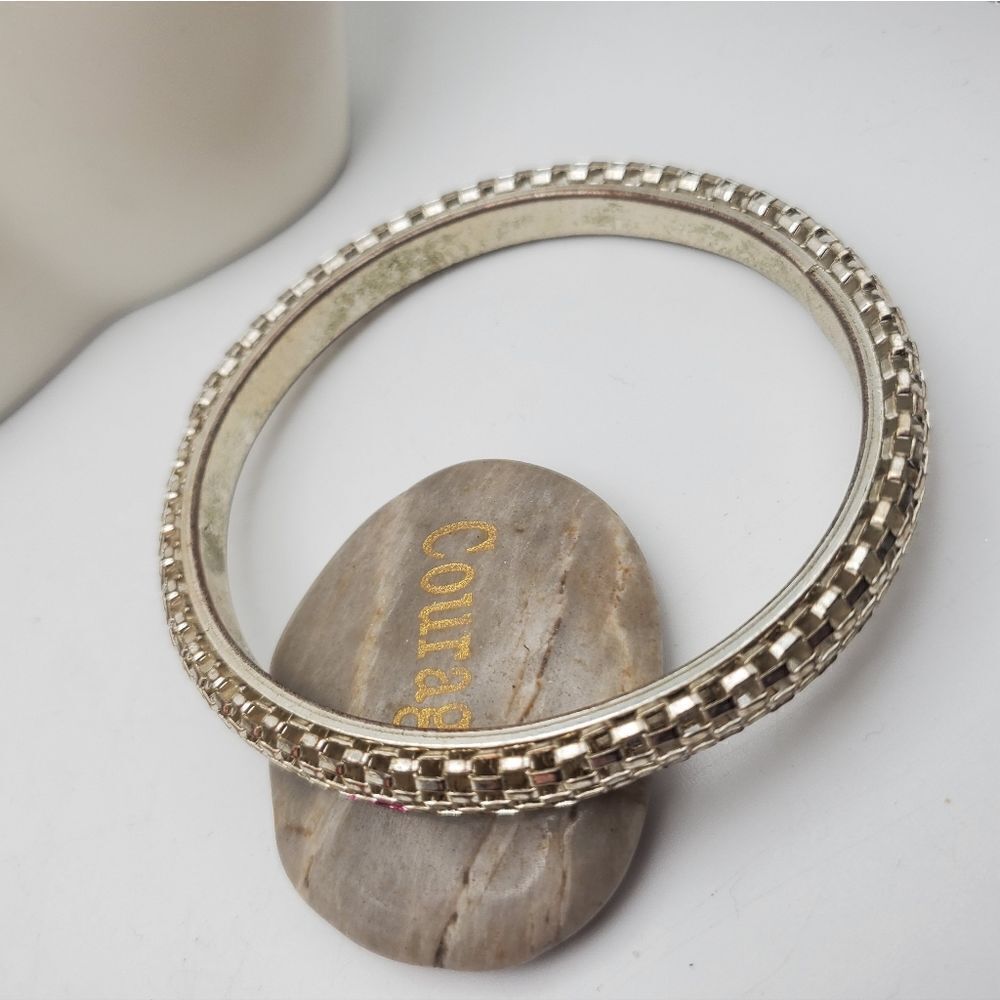 Gatsby mesh sparkle silver tone bracelet - Picture 2 of 2